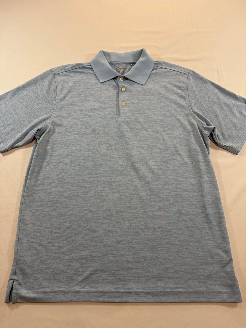 Walter Hagen Heather Light Blue  Golf Polo Shirt Size M